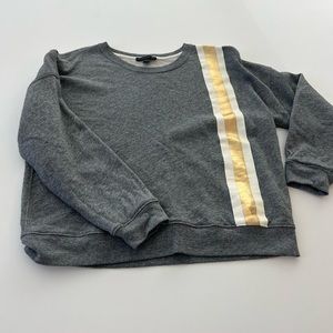 J crew sweatshirt with metallic detail.